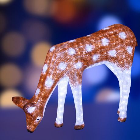 Акриловая светодиодная фигура "Олень мама коричневая" 100х130см, 2850 светодиодов IP44 понижающий трансформатор в комплекте, | 513-104 NEON-NIGHT