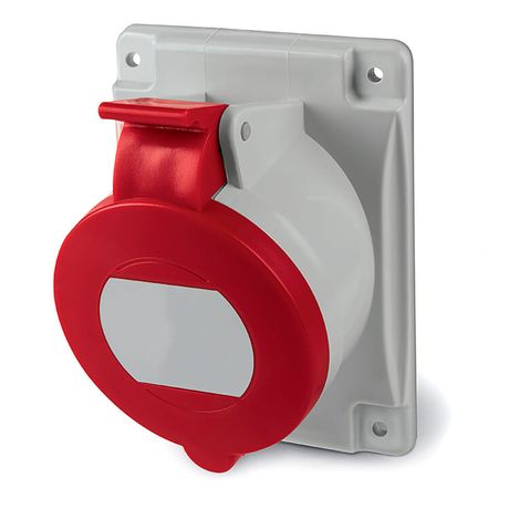 Розетка скрытой установки с наклоном IP44 32А 3P+E 400В. Пружинный зажим. | DIS4133266F DKC ДКС