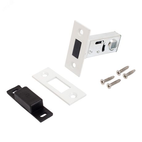 Защёлка АЛЛЮР АРТ L50-8M W матовый белый магнитная б/ручек - 14535 ПТК