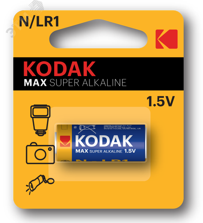 Батарейка Kodak LR1-1BL /N MAX SUPER Alkaline [KN-1] (12/72/27648) - Б0012842