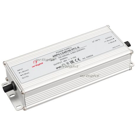 Блок питания ARPV-LG48150-PFC-A (48V, 3.15A, 150W) (Arlight, IP67 Металл, 5 лет) | 030034 Arlight