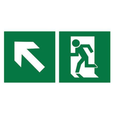 Пластина Напр. к эвакуационному выходу налево вверх PP-36162.E34 - a18231 BS