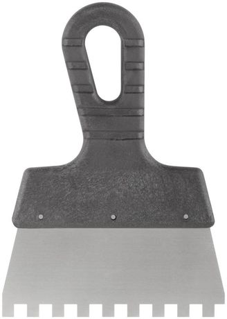 Шпатель фасадный зубчатый 150мм/зуб 8мм нерж. КУРС 06602