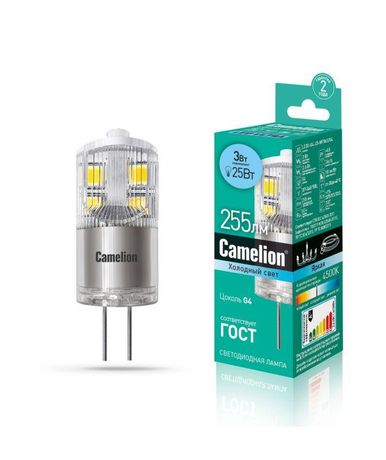 Лампа светодиодная LED3-G4-JD-NF/845/G4 3Вт 220В Camelion 13863
