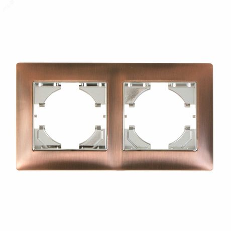Рамка 2-местная Bravo цинк, бронза - С1020-038 GUSI