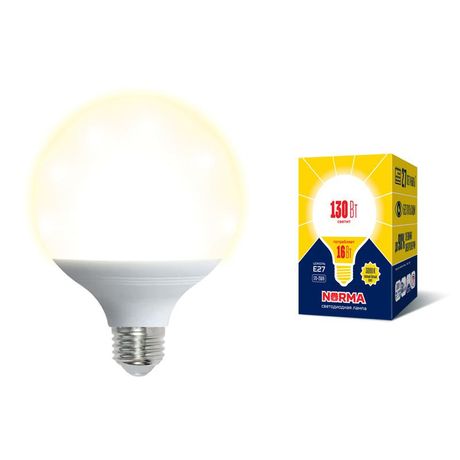 Лампа светодиодная LED-G95-16W/3000K/E27/FR/NR Norma 16Вт матовая 3000К тепл. бел. E27 (упак. картон) Volpe UL-00004873 Uniel