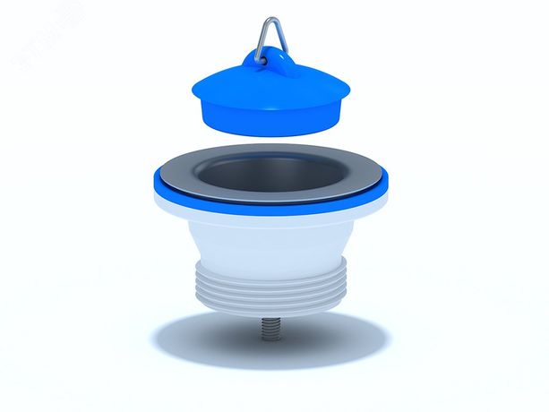 Выпуск АНИ 1 1/2' с пробкой и нержавеющей сеткой - M105 пласт