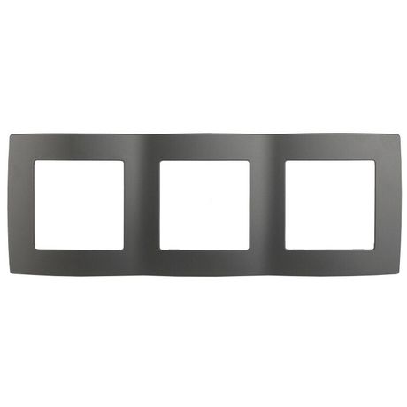 Рамка для розеток и выключателей 3 поста графит пластик ЭРА 12 12-5003-12 - Б0019374