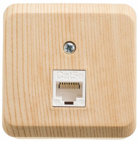 Розетка компьютерная ОП Этюд RJ45 кат.5E сосна SE KOMA-001D APC