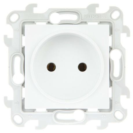 Розетка 1-м СП Simon 24 16А IP20 2P без защ. шторок механизм бел. 2450442-030