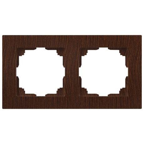 Рамка для розеток и выключателей Intro Accent 6-502-10 на 2 поста, СУ, венге | Б0063754 ЭРА
