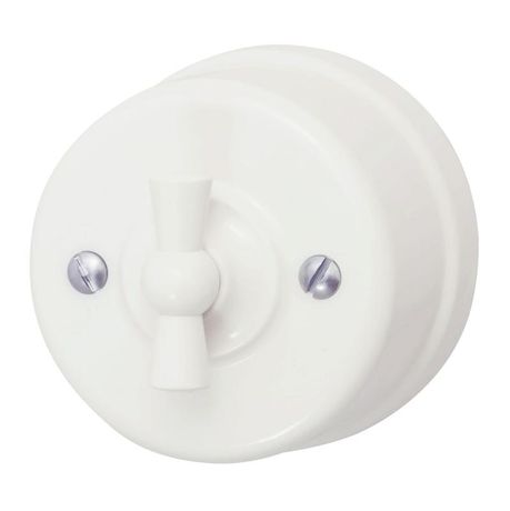 Выключатель 1кл., пластик, цвет Слоновая кость - B1-200-211 BIRONI