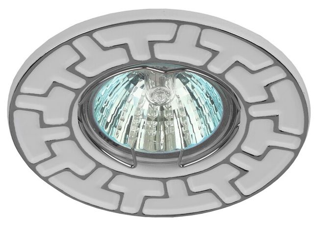 Светильник встраиваемый ST5 CH/WH штампованный MR16,12V/220V, 50W белый/хром | Б0036484 ЭРА