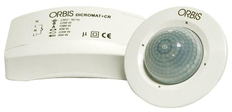 Датчик присутствия 360град. DICROMAT + CR IP20 потолоч. бел. ДУ (пульт в комплект не входит) Orbis OB134512