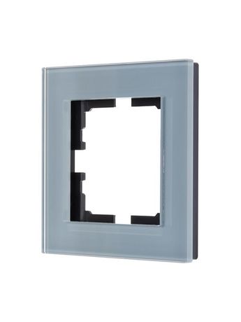 Рамка 1-местн. гориз. VESNA стекло серо-голуб. LEZARD 742-7080-146