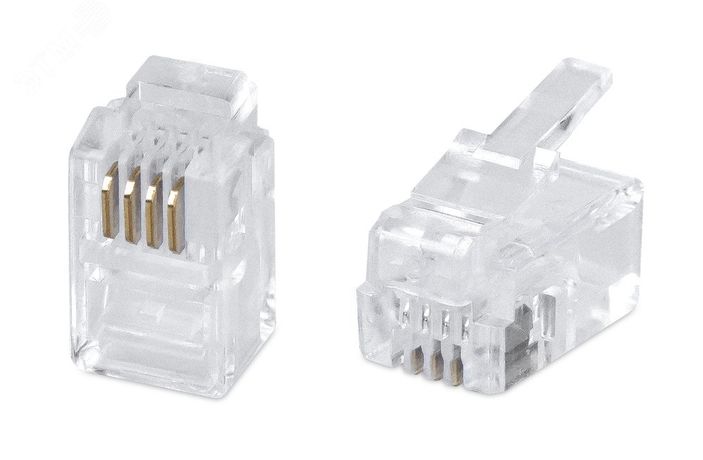 Коннектор телефонный 4P4C для телефонных трубок Cabeus 7127c