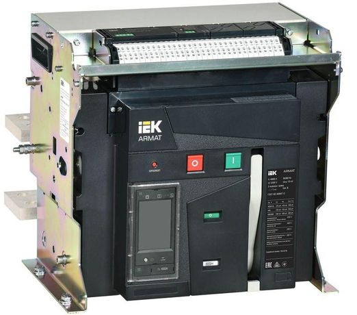 Выключатель автоматический воздушный ARMAT стационарного исполнения 3P F 125кА 4000А расцепитель TT с комплектом аксессуаров 220В: мотор привод катушка включения отключения - AR-ACB-3FF-125-4000A-TTCF IEK