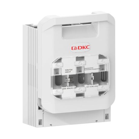 Горизонтальный Предохранитель Выключатель Разъединитель 400А 3P крепление на монтажную плату | FSH02-3P DKC ДКС
