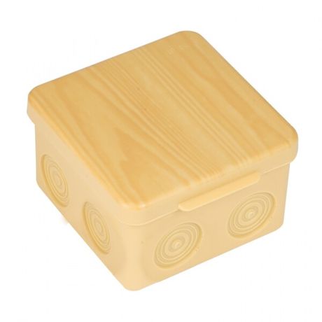 Коробка распределительная КМР-030-034 пылевлагозащищенная без мембранных вводов (105х105х50) светлое дерево EKF PROxima | plc-kmr-030-034-s