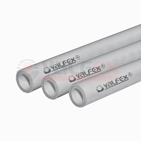 Труба полипропиленовая 32x5.4 SDR 6 PN 25 PPR армированная алюминием серая, хлыст 4м - 10104032Г VALFEX