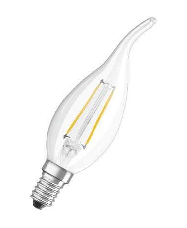 Лампа светодиодная филаментная LED STAR Classic BA 5W, прозрачная колба, Е14 LSCLBA60 CL 5W/840 230VFILE1410X1RU | 4058075212367 Osram