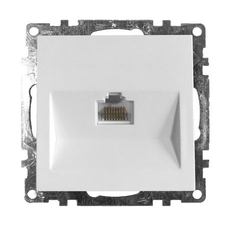 Розетка компьютерная 1-местная RJ-45 (механизм), серия Катрин, GLS00-7107-01, белый | 39305 STEKKER FERON