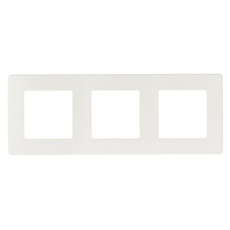 Рамка для розеток и выключателей серия 12 12-5103-01 на 3 поста, сатин, белый | Б0052519 ЭРА