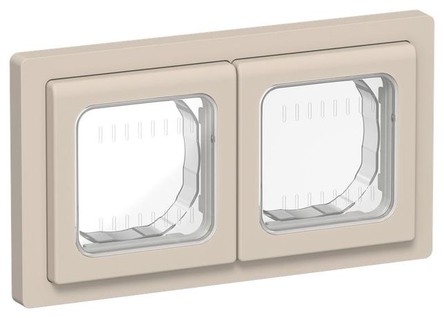 Рамка 2-м СП FLITE Рпро-2-55-ФлЛ IP55 льняной IEK FI-M20-32-55-K88 IEK арт. FI-M20-32-55-K88