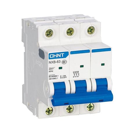 Выключатель автоматический трехполюсный NXB-63H 3P 3A 10кА х-ка C (R) | 813867 CHINT