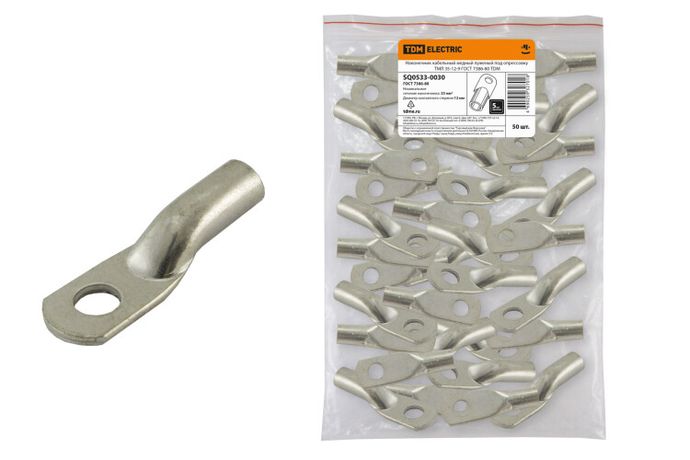 Наконечник медный луженый ТМЛ 35-12-9 ГОСТ 7386-80 | SQ0533-0030 TDM