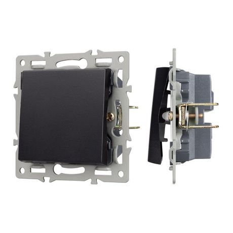 Механизм выключателя одноклавишный проходной SWT-MKP1-PL-BK (250В 16А) Arlight 043715