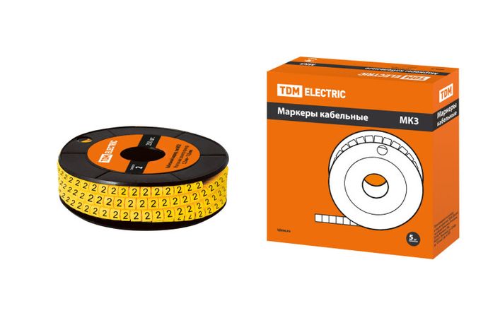 Маркер МК3 - 10мм символ "2" 180шт/ролл | SQ0511-0042 TDM