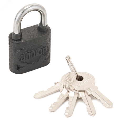 Замок навесной с цилиндровым механизмом секрета, АЛЛЮР ВС1Ч-4503 черный - 1415 ПТК