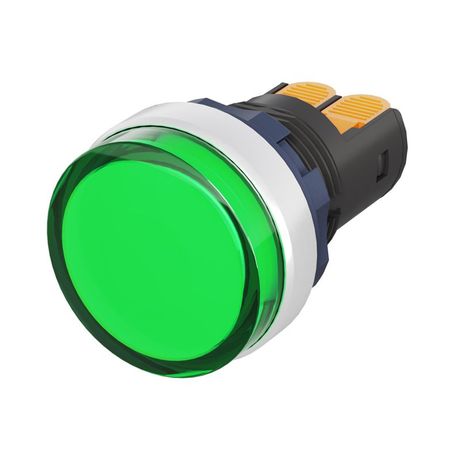 Сигнальный индикатор со встроенным диодом 9-24В, зеленый, алюминий, зажим Plug-In | M22L-F24GAP DKC ДКС