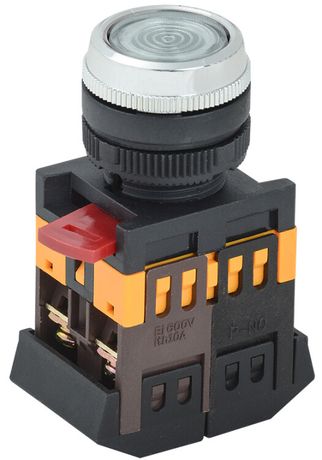 Кнопка ABLFS-22 прозрачный d22мм неон/240В 1з+1р | BBT30-ABLFS-K08 GENERICA IEK