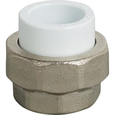 Соединение разборное 63 х 2' ВР полипропиленовое PPR белое - PA20024 PRO AQUA