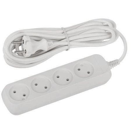 Удлинитель электрический ЭРА UDL-10-450 Greenline 4 розетки без заземления 5м ПВС 2x0.75мм2 | Б0065063