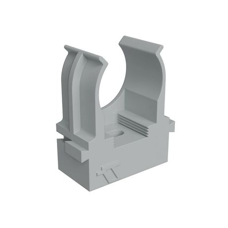 КМ LO67231 Крепеж-клипса для труб d20мм прямой монтаж сер (уп.100шт) КМ-Профиль
