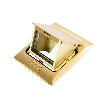 Люк в пол на 1.5 модуля(45х45мм) латунь | 70016 Ecoplast LUK/1.5BR Экопласт