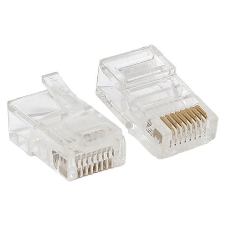 Коннектор RJ-45 TERACOM PRO неэкранированный 8P8C 30мкд Cat.5E универсальный (упак.10шт) | TRP-PLUG-5EUTP-10 EKF