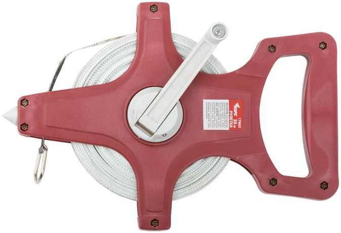 Рулетка землемерная 30м фибергласовая лента открытый корпус красн. КУРС 17663