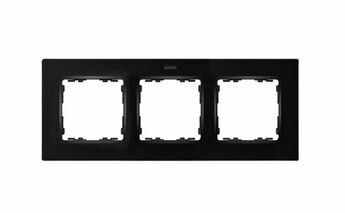 Рамка декоративная, 3 поста, S82 Concept, черный матовый - 8200637-098 Simon