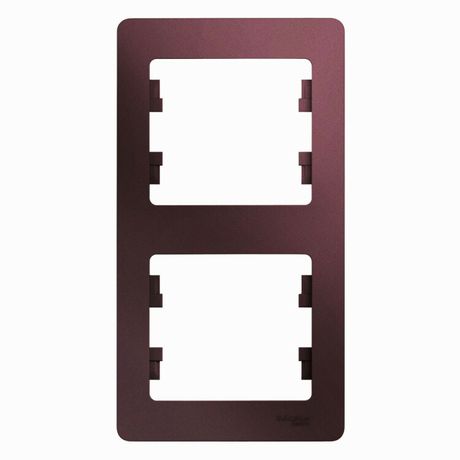 Рамка 2-м Glossa вертикал. баклажан. SE GSL001106 APC