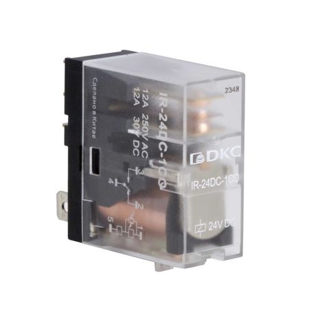 Одиночное реле, 1 перекидной контакт, 24 В DC | IR-24DC-1CO DKC ДКС