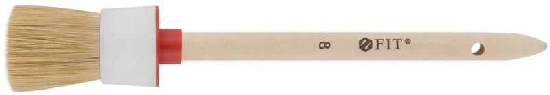 Кисть круглая натуральная светлая щетина №8 (35мм) FIT 01305 РОС