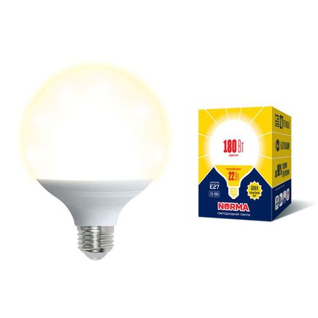Лампа светодиодная LED-G120-22W/3000K/E27/FR/NR Norma 22Вт матовая 3000К тепл. бел. E27 (упак. картон) Volpe UL-00004875 Uniel