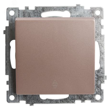 Переключатель 1-клавишный (механизм), 250В, 10A, серия Катрин, GLS10-7105-02, шампань | 39590 STEKKER FERON