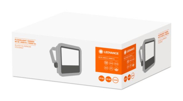 Светодиодный прожектор ДО-100Вт 4000К 10000Лм IP65 чёрный LEDVANCE | 4058075097681 Osram