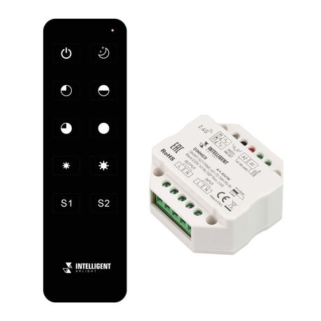 Пластик 5 лет) | 036190 Arlight INTELLIGENT Диммер SMART-SET-TRIAC-601-72-DIM-PD-IN Black (230V 1x1.5A ПДУ 10кн 2.4G) (IARL IP20
