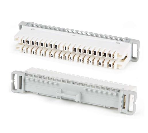 Плинт размыкаемый на 10 пар KR-PL-10-BRK-0 НЗ маркировка 0-9 Hyperline 25929